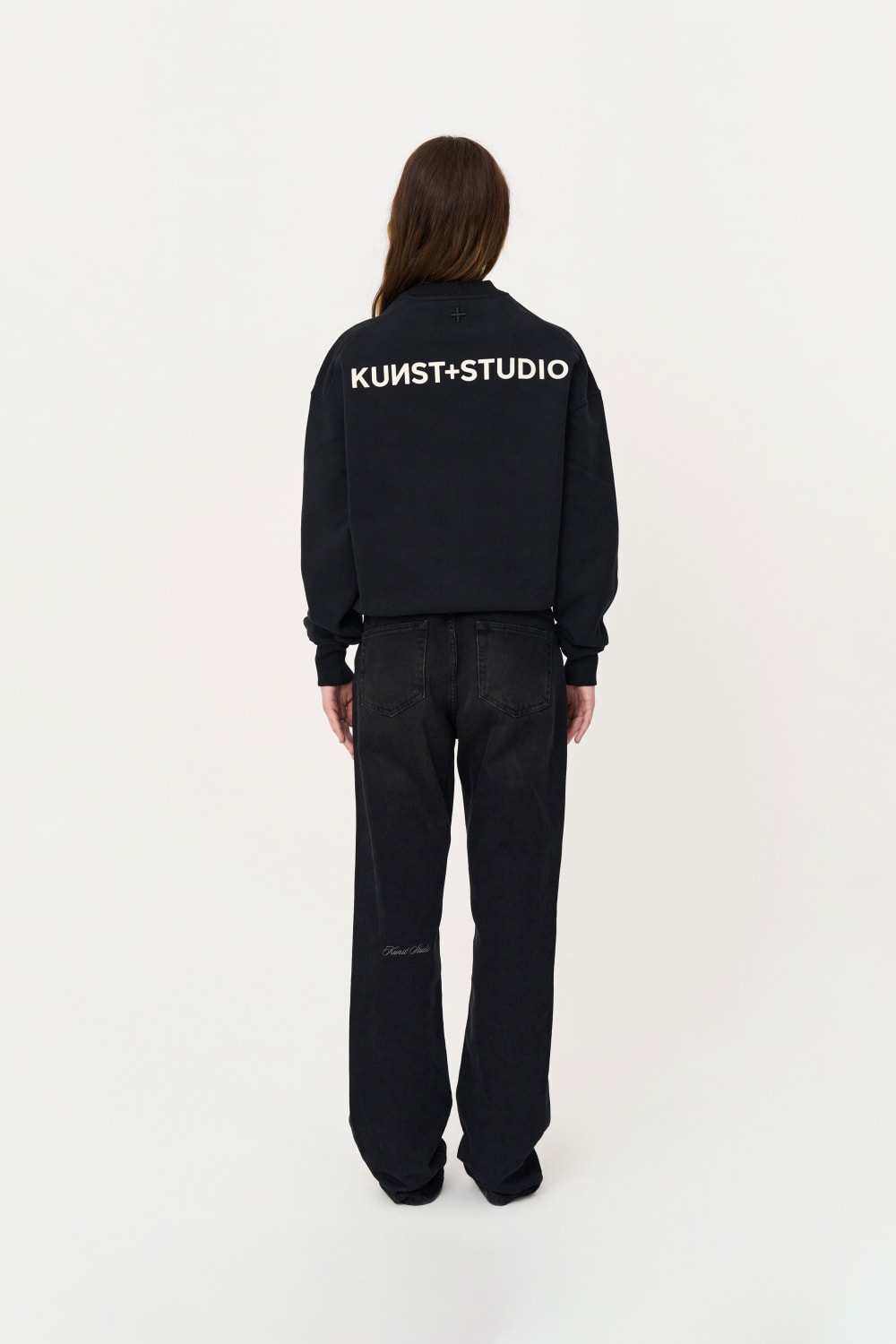 Siyah Oversize Sweatshirt - 4
