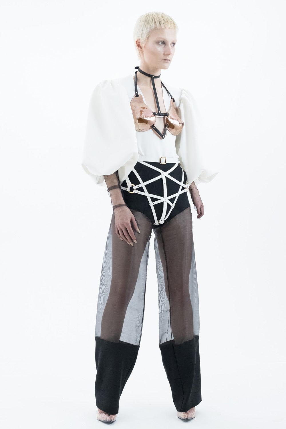 Enygma Harness White Gold Deri Aksesuar - 4