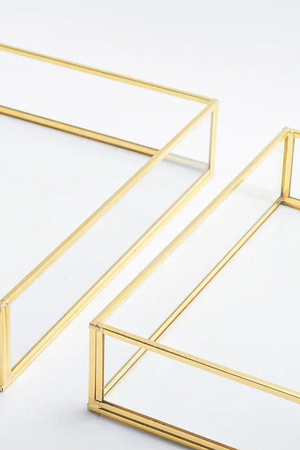 4 Parça Pirinç Gold Nişan Takımı Damat Kahvesi Sunum Tepsisi Yüzük Kutusu - 4