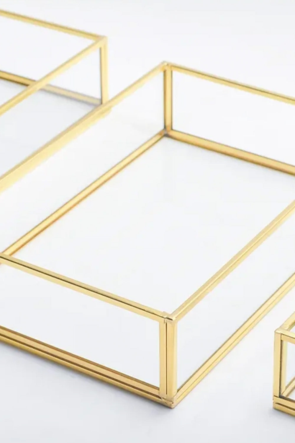 4 Parça Pirinç Gold Nişan Takımı Damat Kahvesi Sunum Tepsisi Yüzük Kutusu - 6