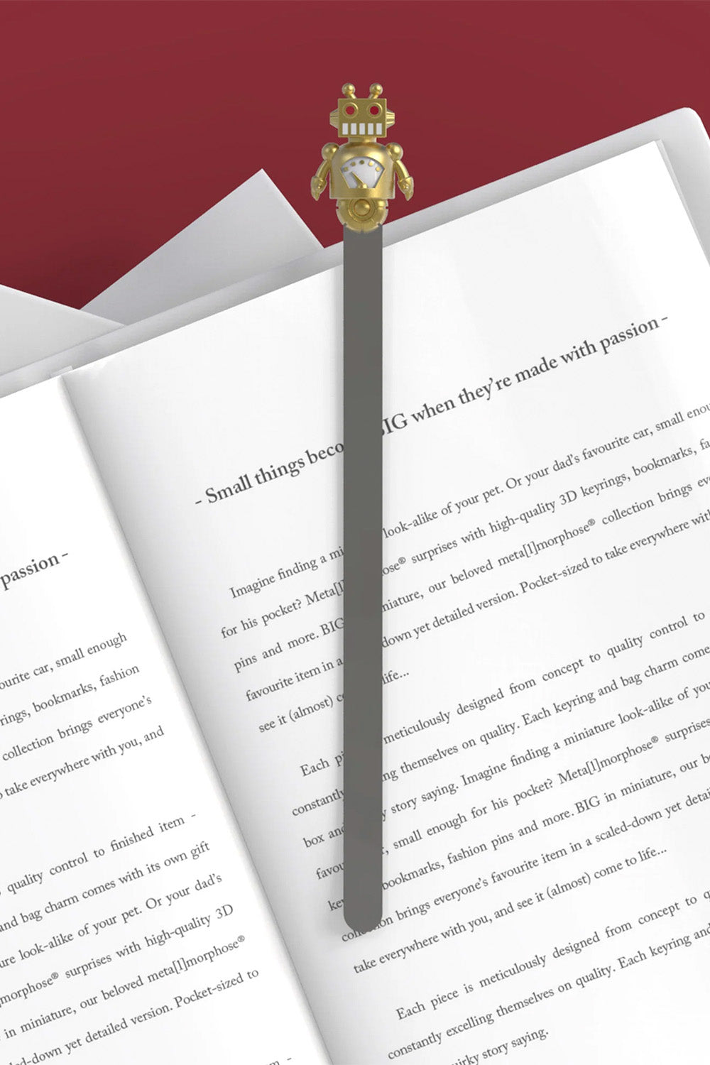 Robot Kitap Ayracı Gold - 3