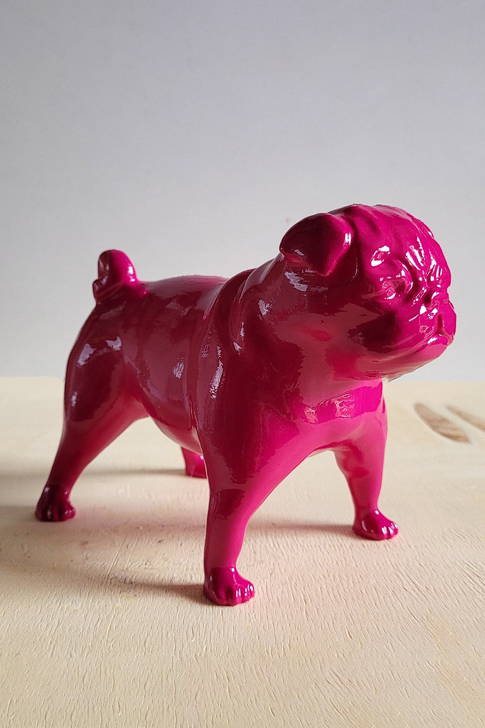 Pug Köpek Figürü | Fuşya - 2