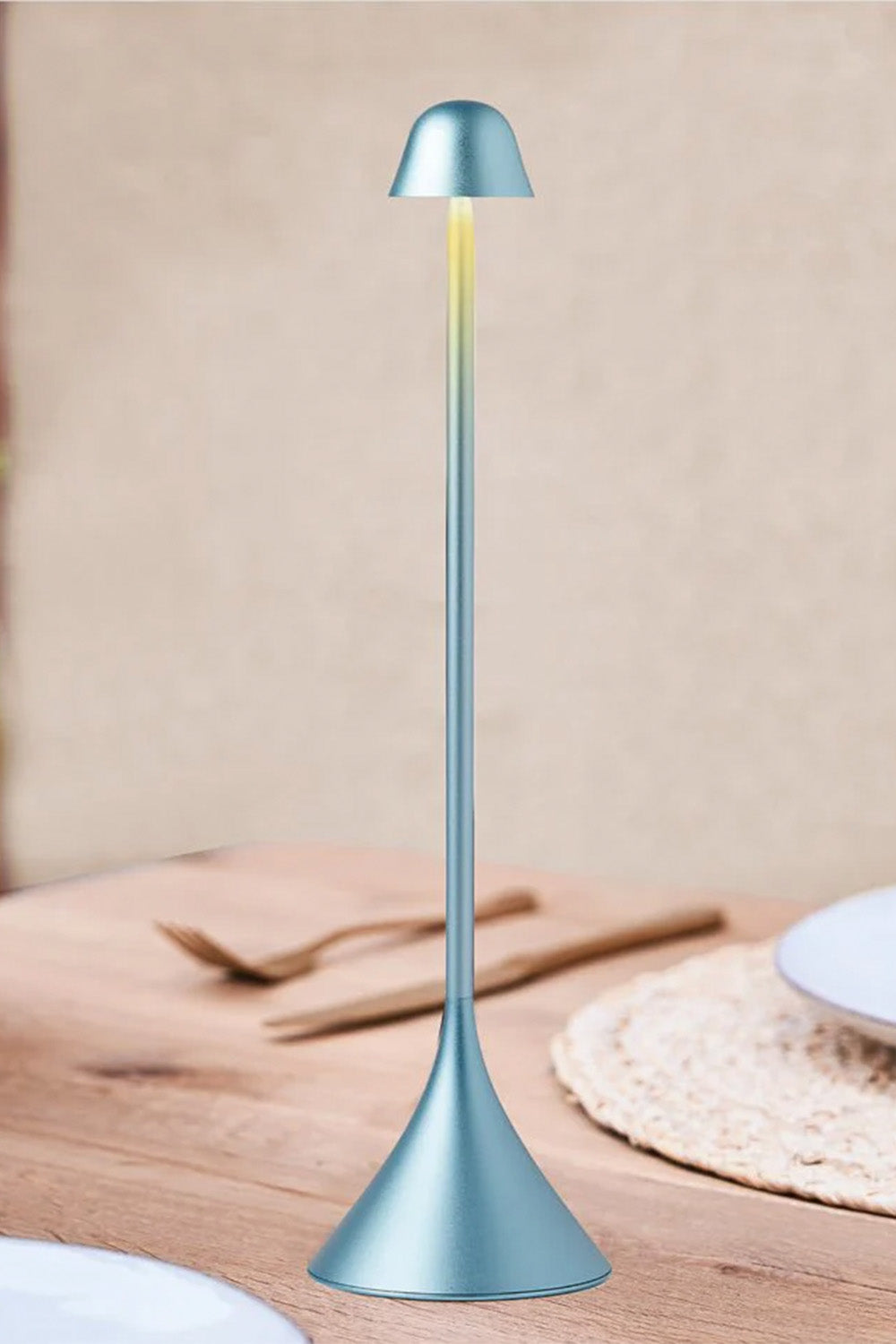 Steli Bell Led Masa Lambası Açık Mavi - 1