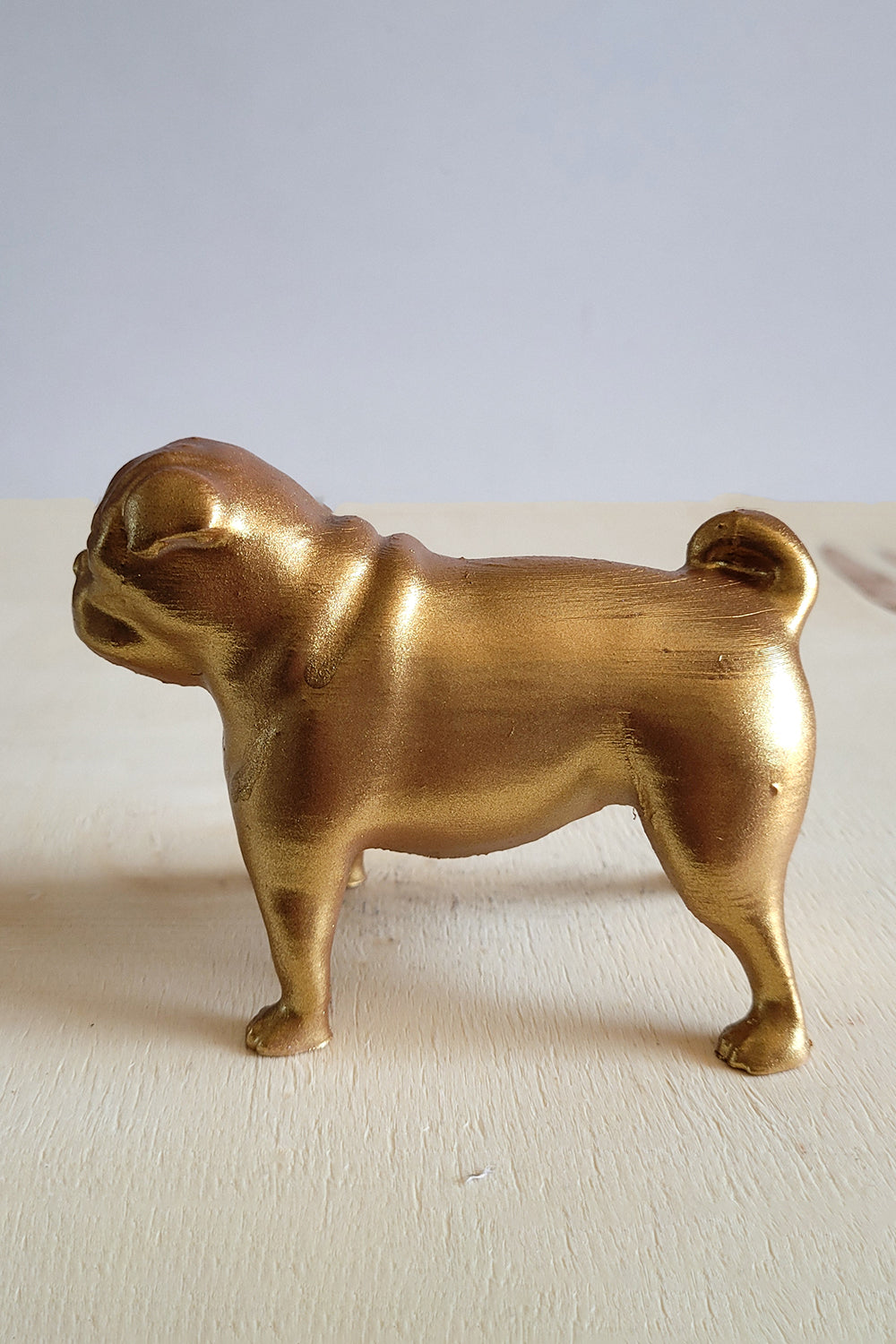 Pug Köpek Figürü | Antik Gold - 3