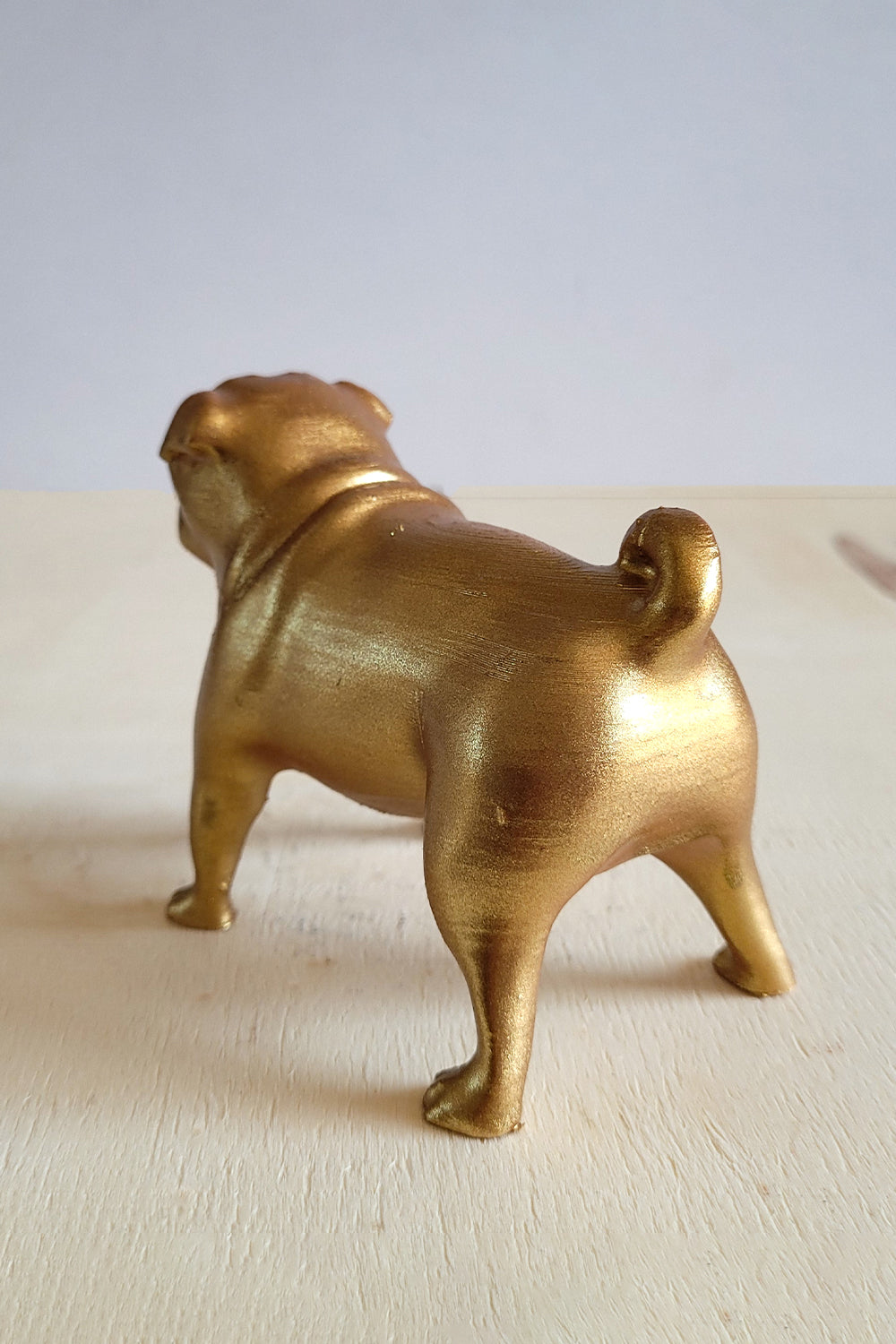 Pug Köpek Figürü | Antik Gold - 4