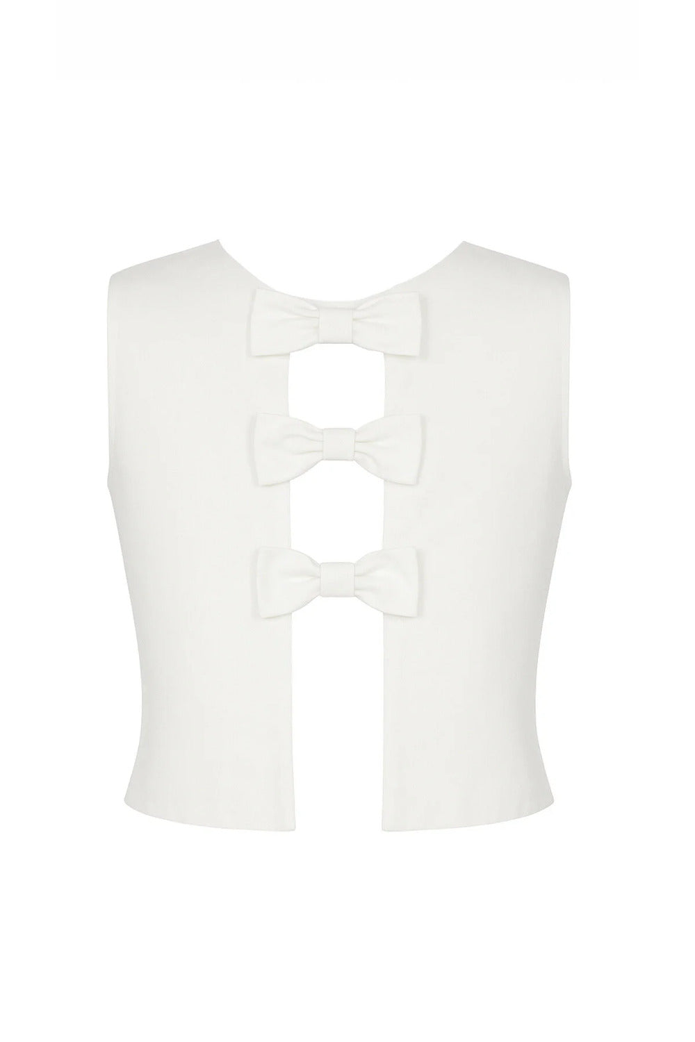Sırtı Cut-Out Detaylı Ekru İnce Tafta Şık Top/Blouse - 3
