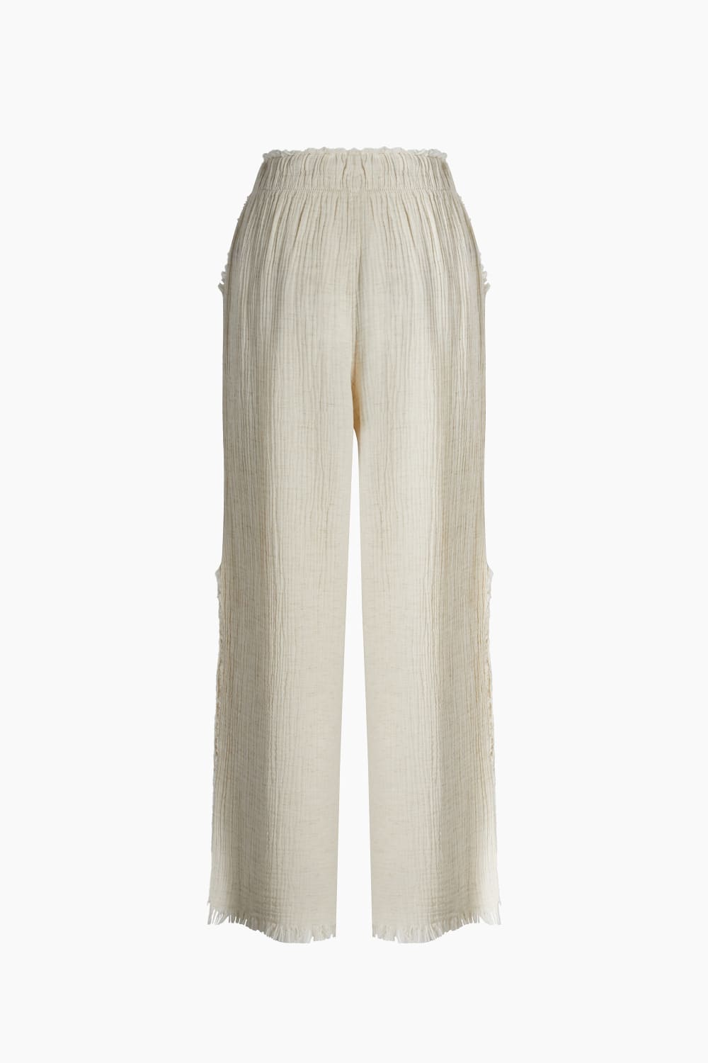 Crinkle Linen Yırtmaçlı Pantolon - 7