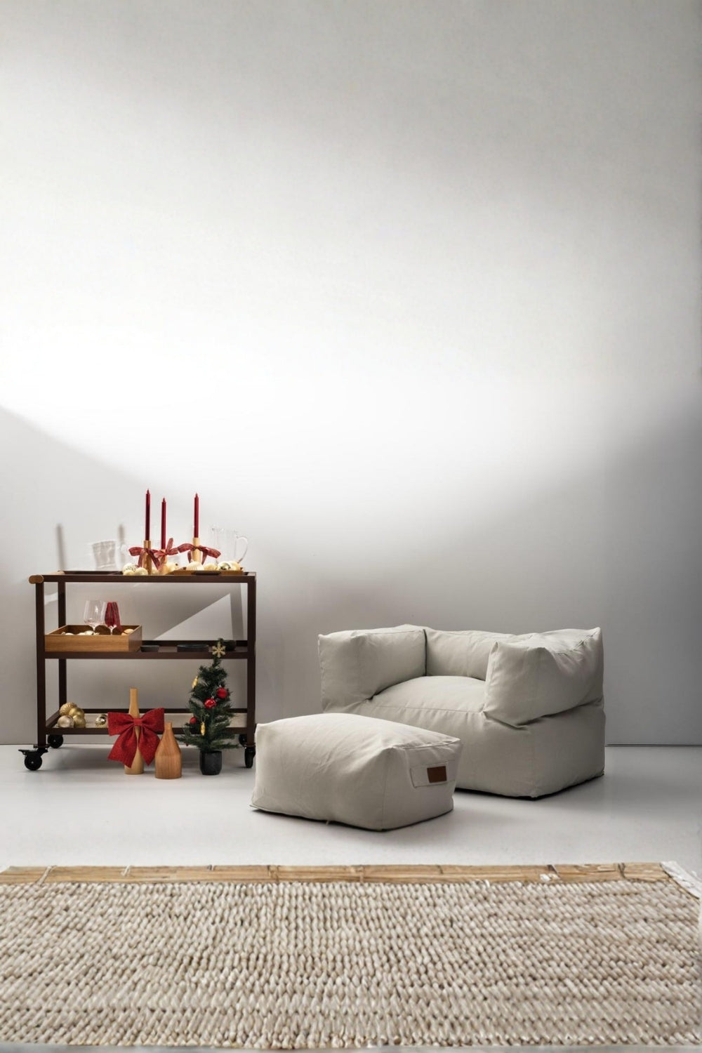 Sebastian Servis Arabası | Alüminyum + Porselen + Meşe Tepsili Modern Servis Arabası - 1