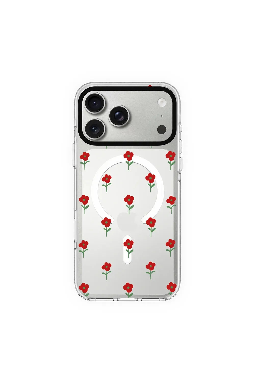 Flower Power-Clear Kılıf Magsafe Özellikli - Iphone 17 Pro Max - 0
