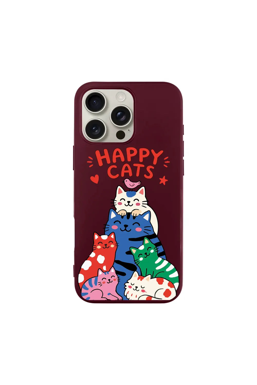 Happy Cats Ultra Silikon Kılıf, Iphone 15 Pro - 0