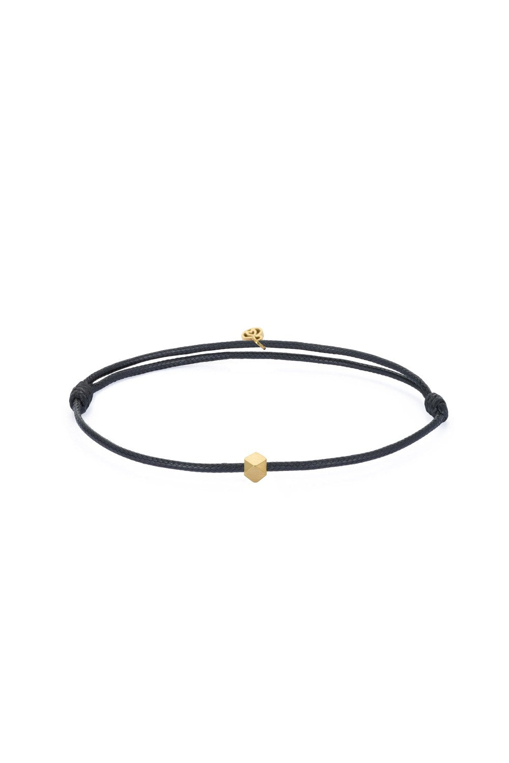 Ayarlanabilir İp Bileklik, Siyah - Gold - 0