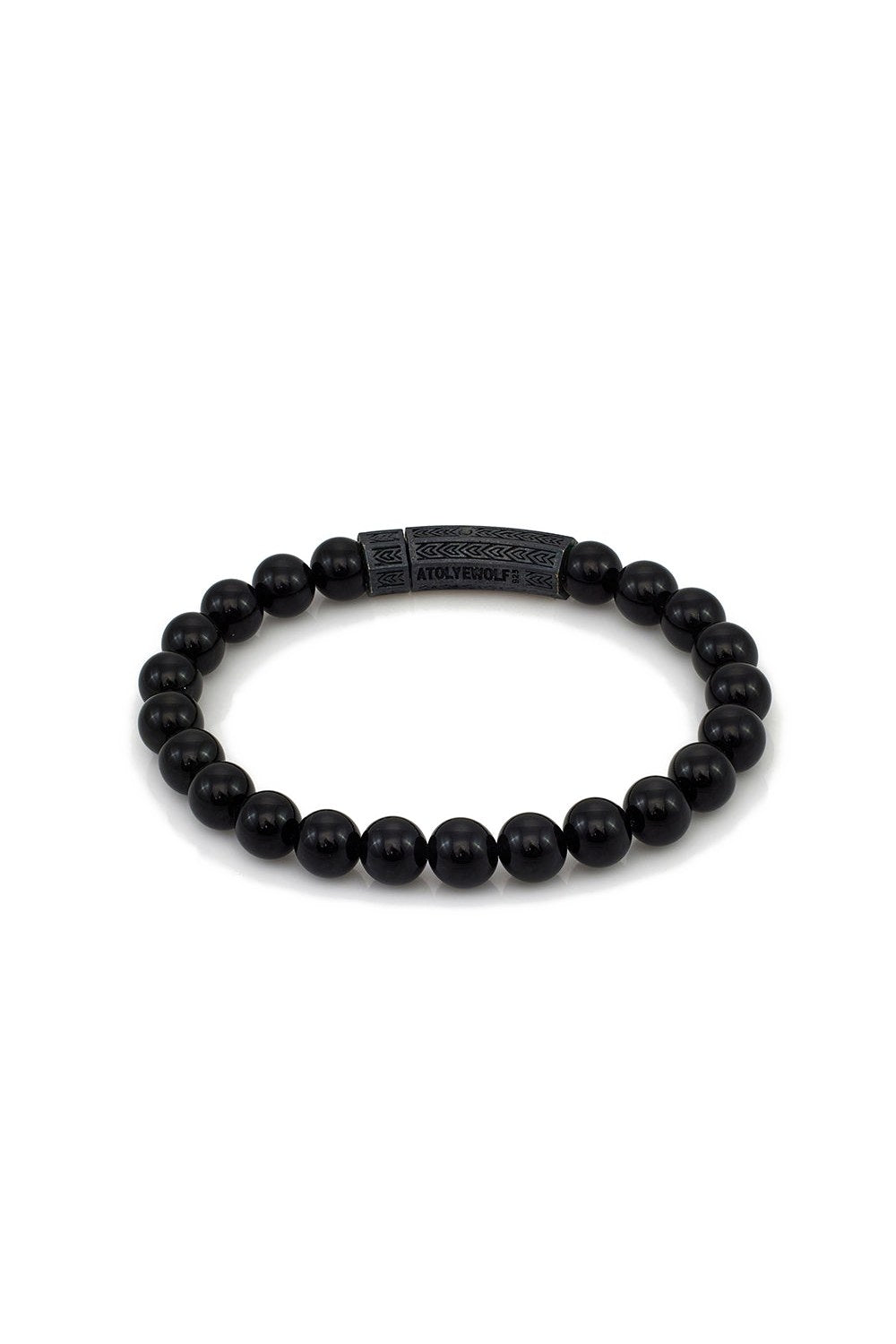Oniks Taşlı Kalın Bileklik, Oksitli - 1