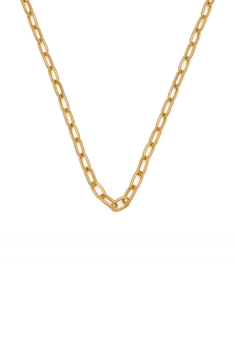 Rivet Zincir Kolye, Gold - 0