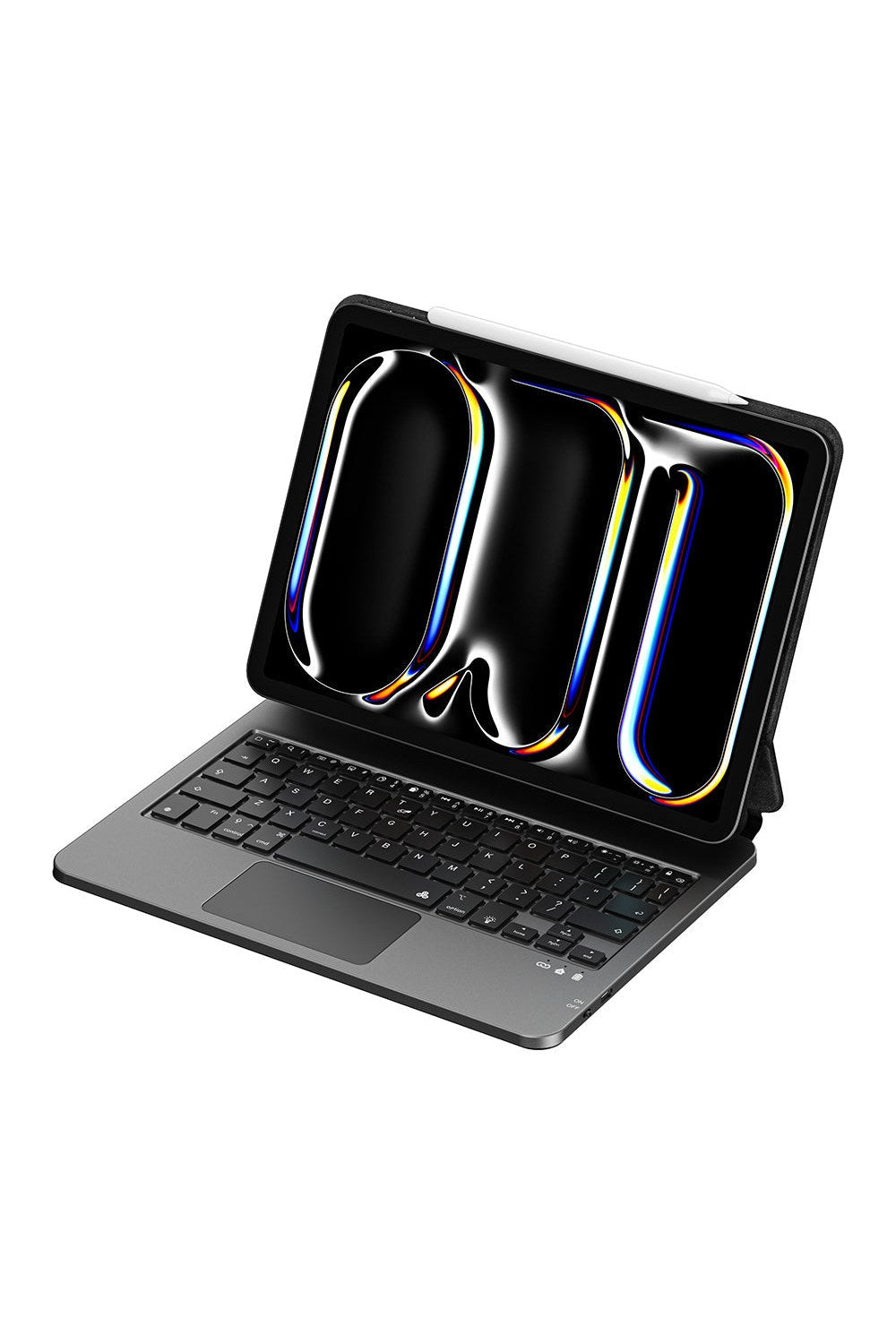 Ipad Uyumlu Mk-003 Gizli Kalem Bölmeli Klavyeli Kılıf - 0