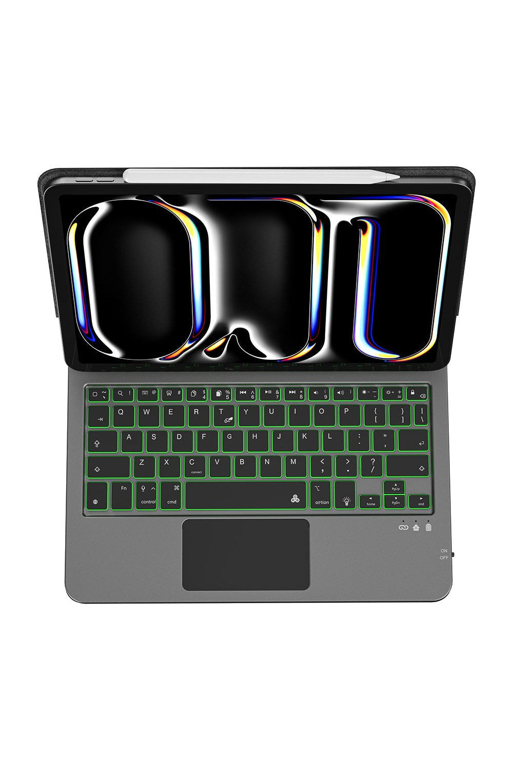 Ipad Pro 13 Uyumlu Mk-003 Kalem Bölmeli Klavyeli Standlı Kılıf - 2