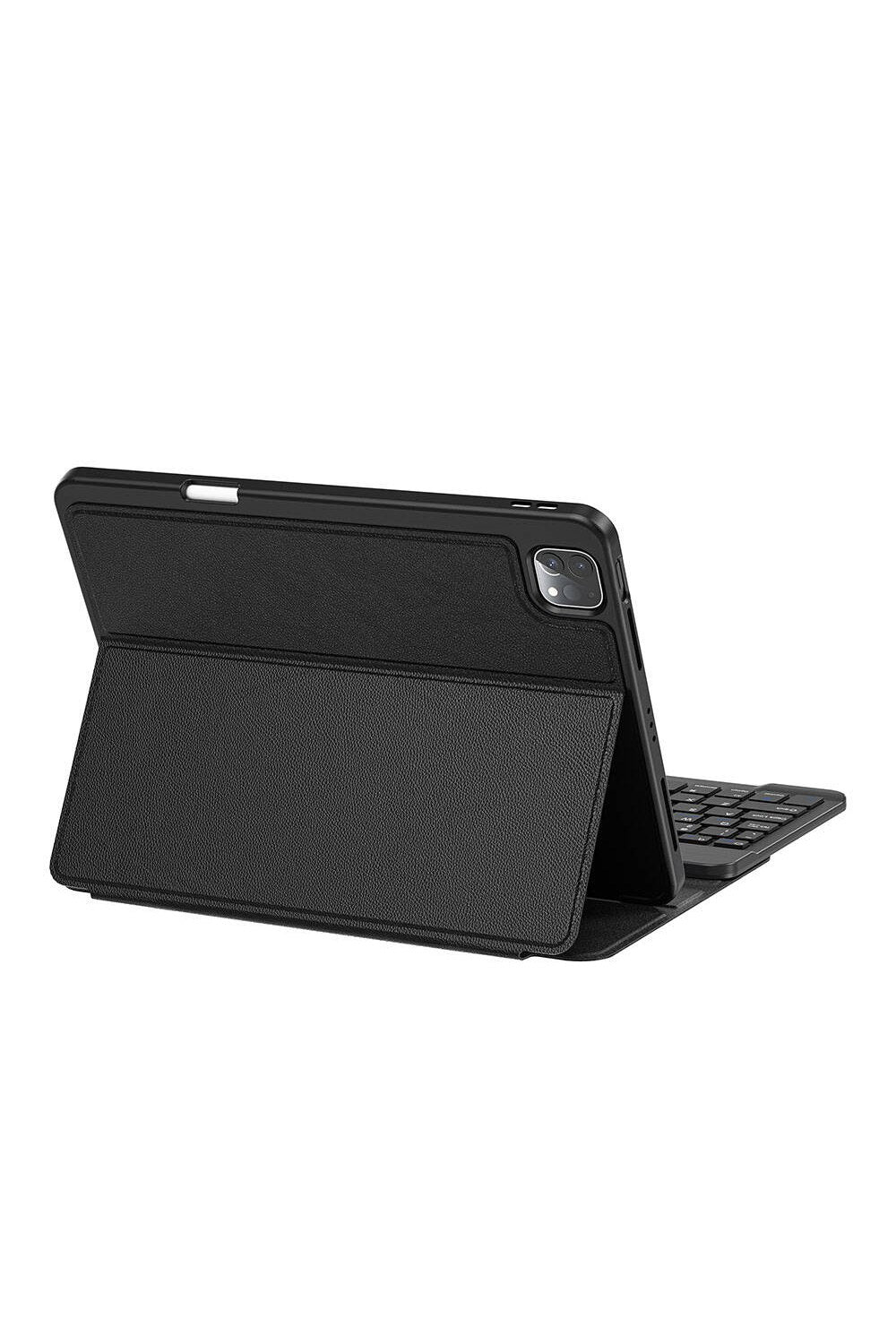 Ipad Uyumlu Gizli Kalem Bölmeli Klavyeli Kılıf - 4