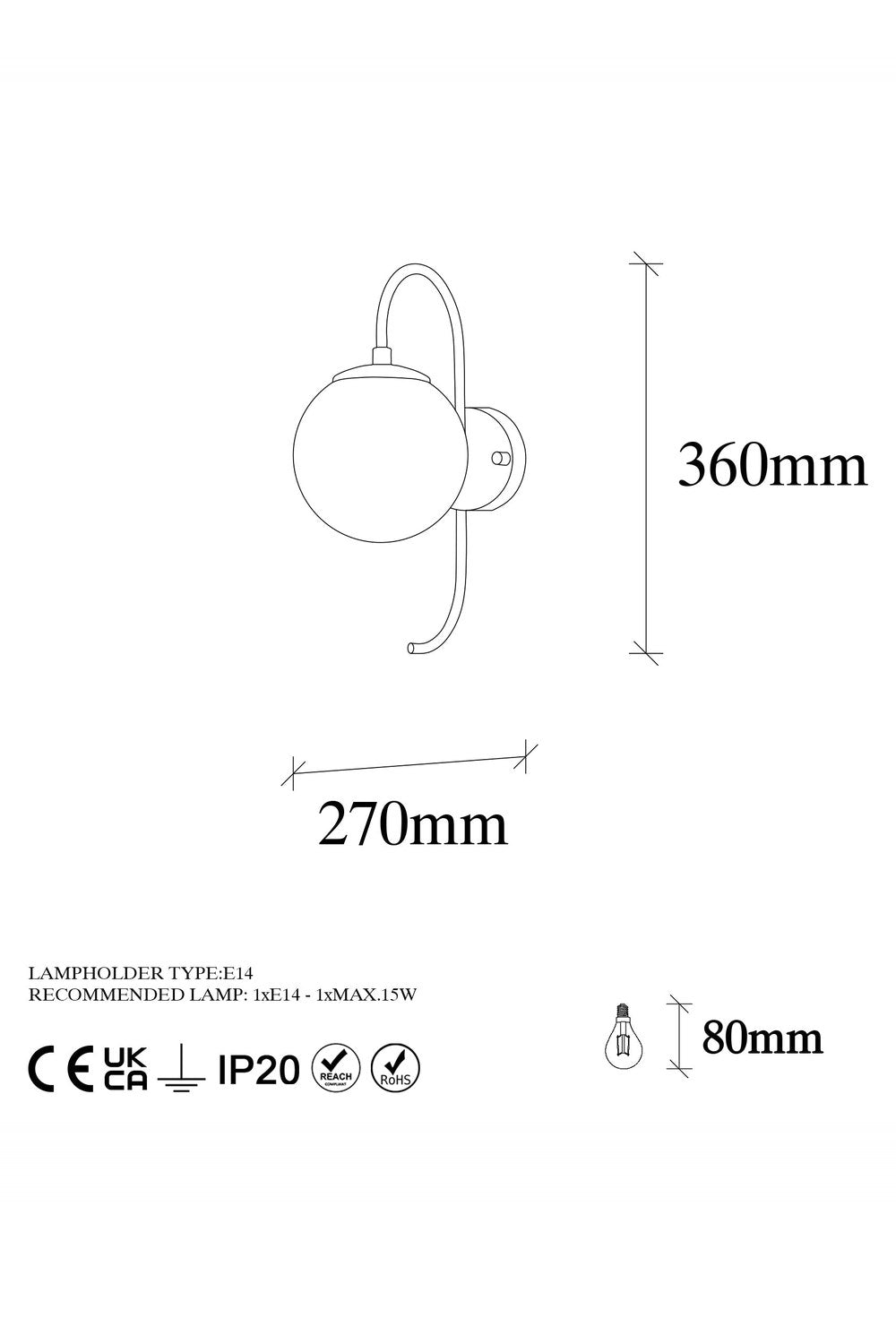 Covara 10560 Cam Aplik Duvar Aydınlatma - 5