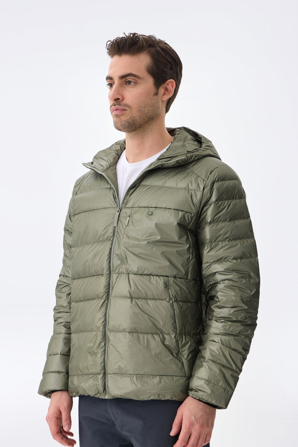 Hooded Bold Down Ceket - 7