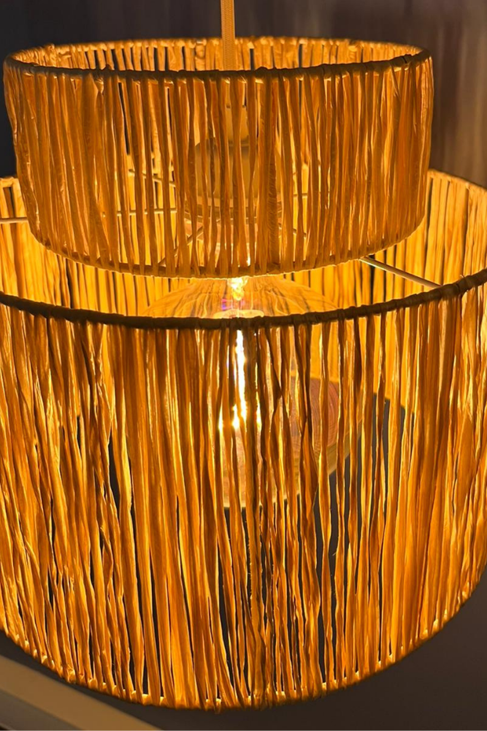 Raffia İp Sarkıt Avize - 2