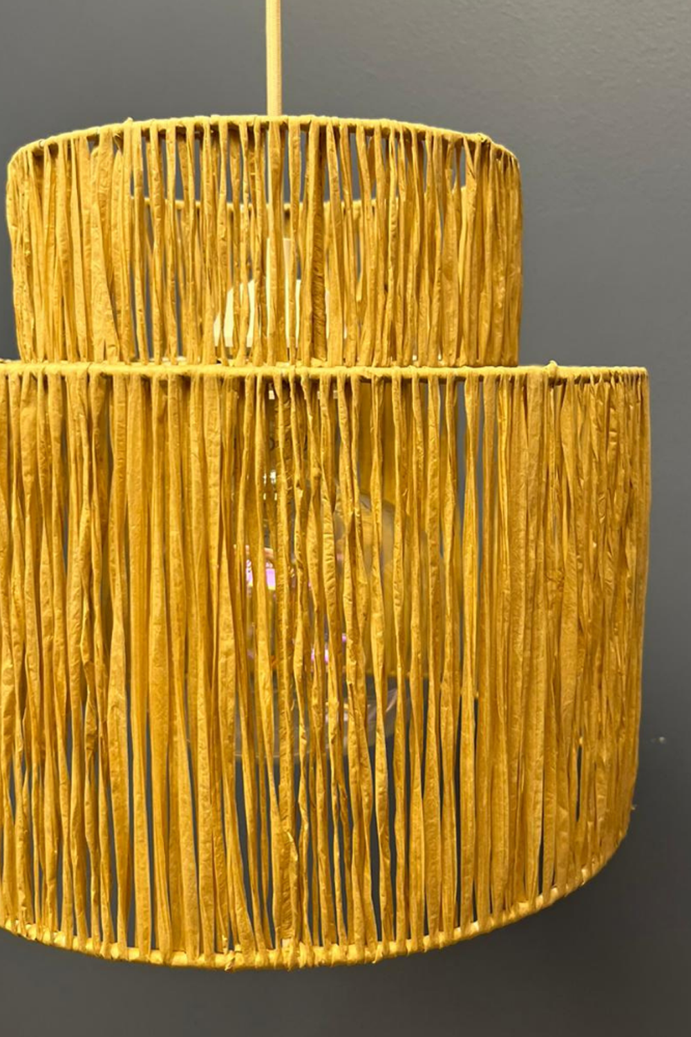 Raffia İp Sarkıt Avize - 8