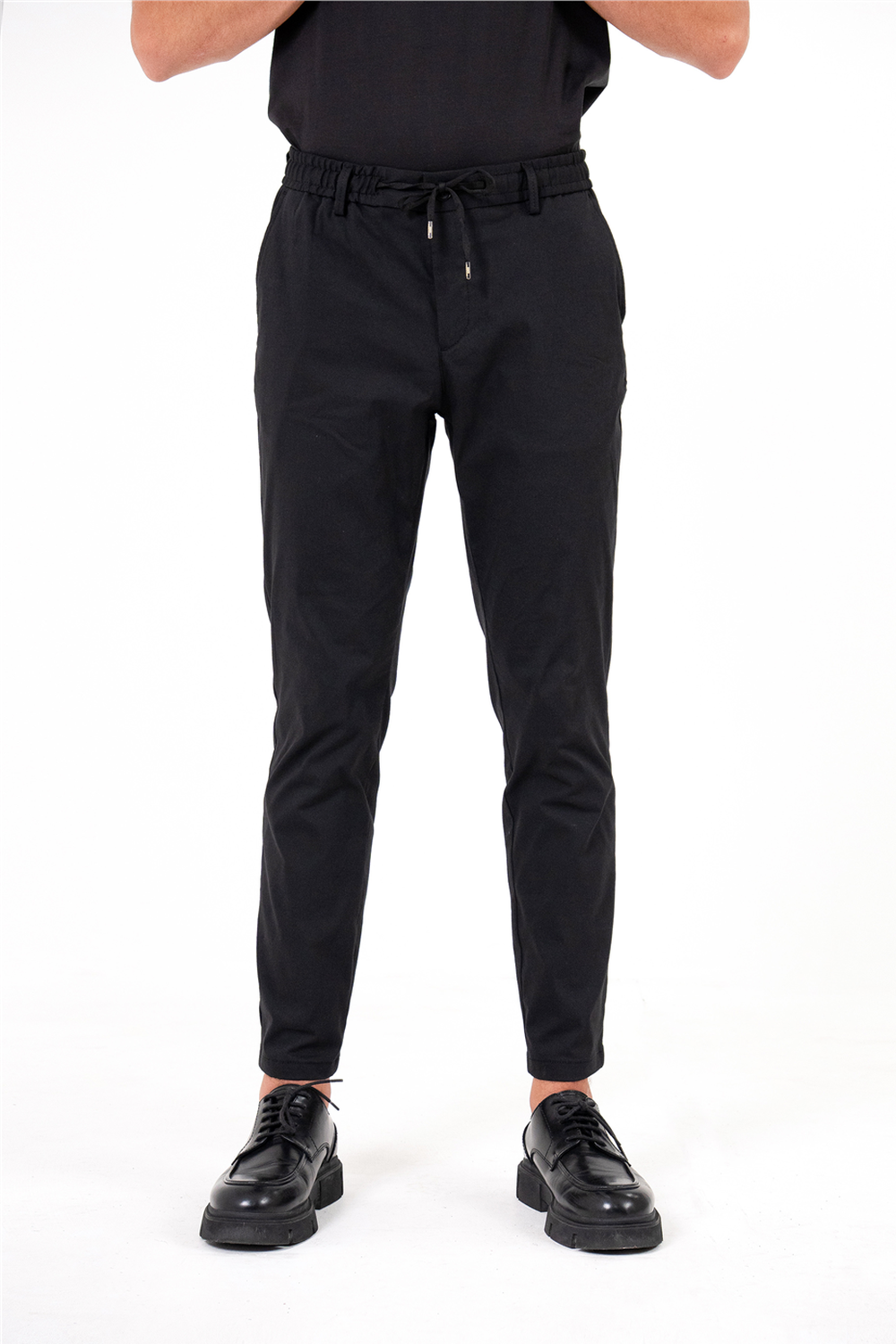 Beli Lastikli Arka Cebi Gizli Fermuarlı Jogger Erkek Pantolon - 1