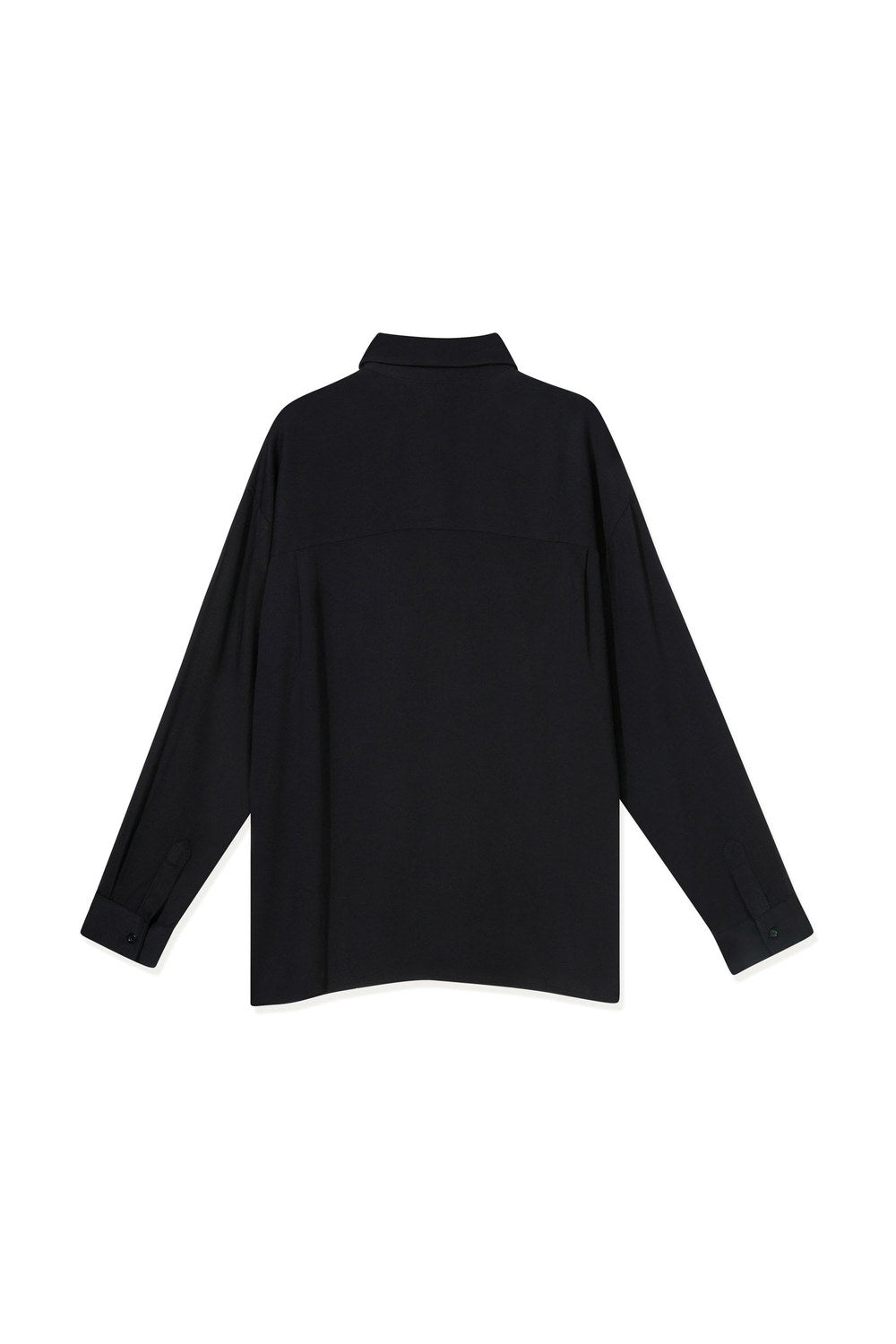 Belmondo Kumaş Oversize Siyah Gömlek - 12