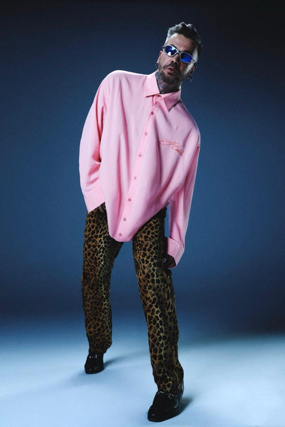 Morcote Oversize Toz Pembe Gömlek - 0