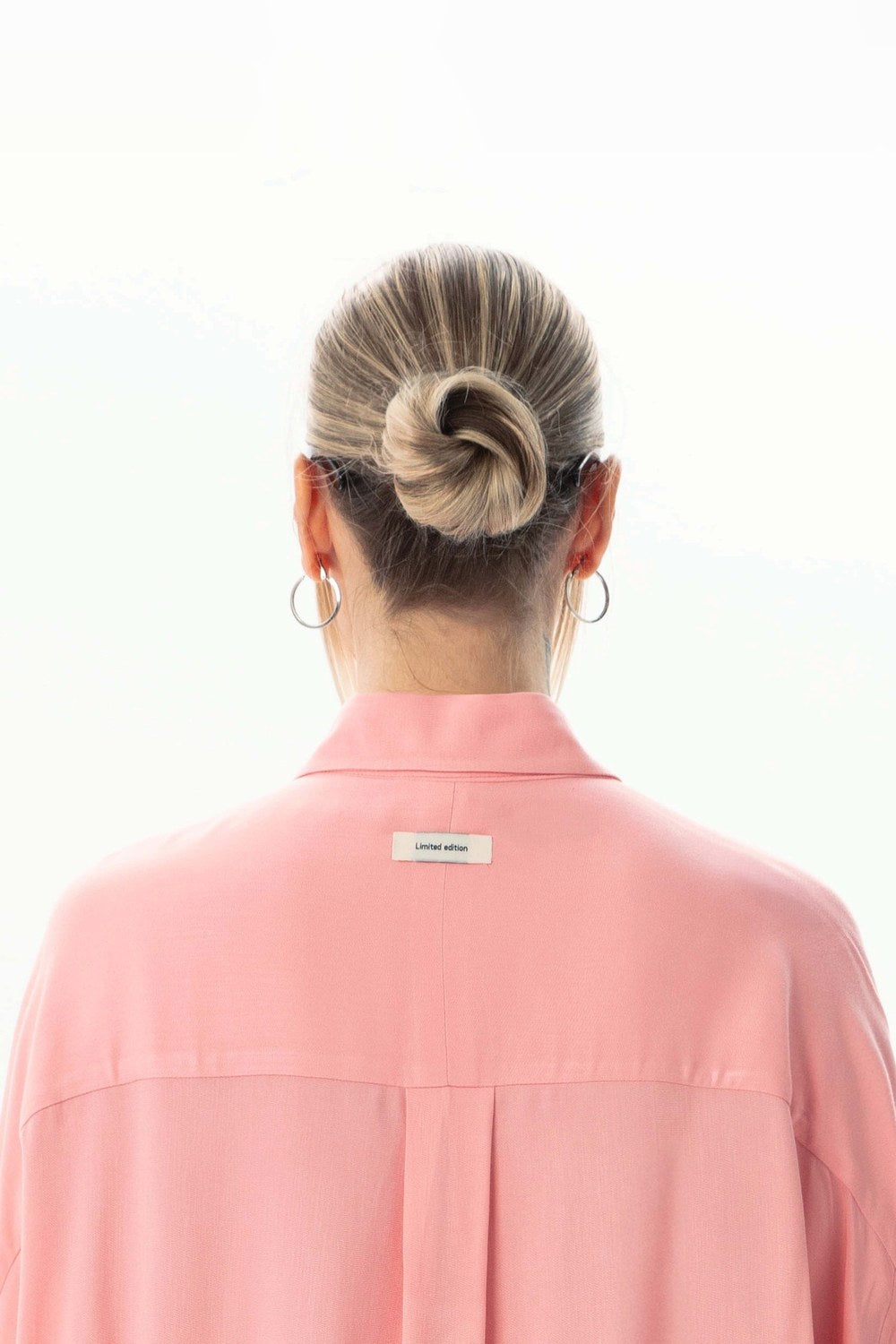 Morcote Oversize Toz Pembe Gömlek - 4