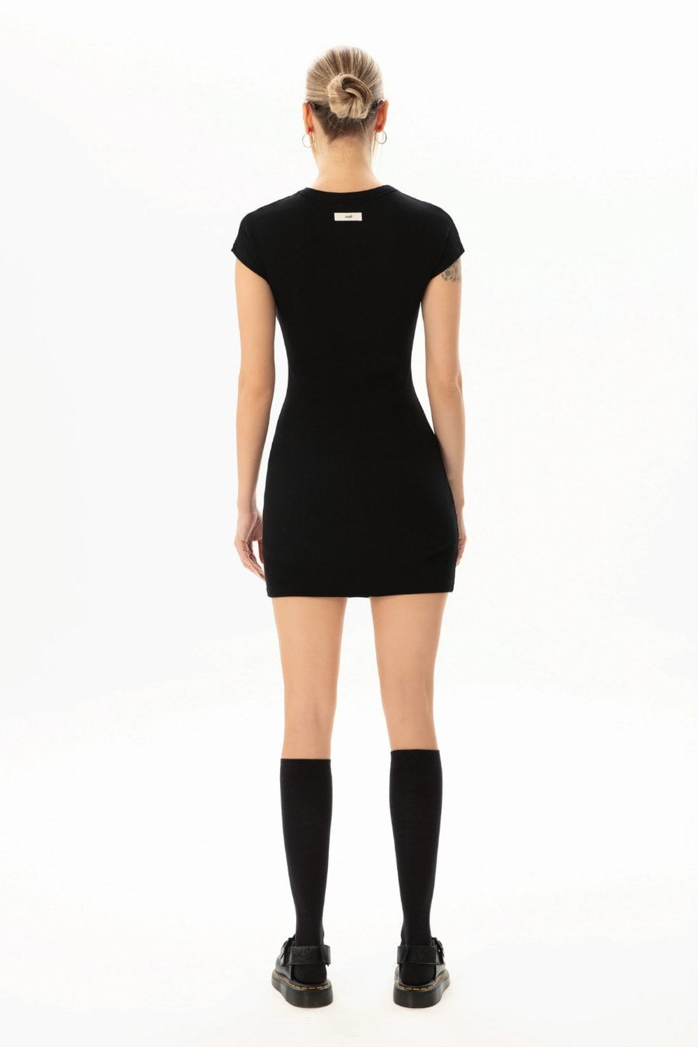 Tyra Kaşkorse Siyah Mini Elbise - 1