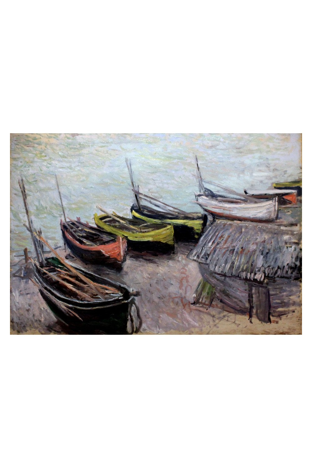 Claude Monet - Étretat Sahilinde Tekneler - 4