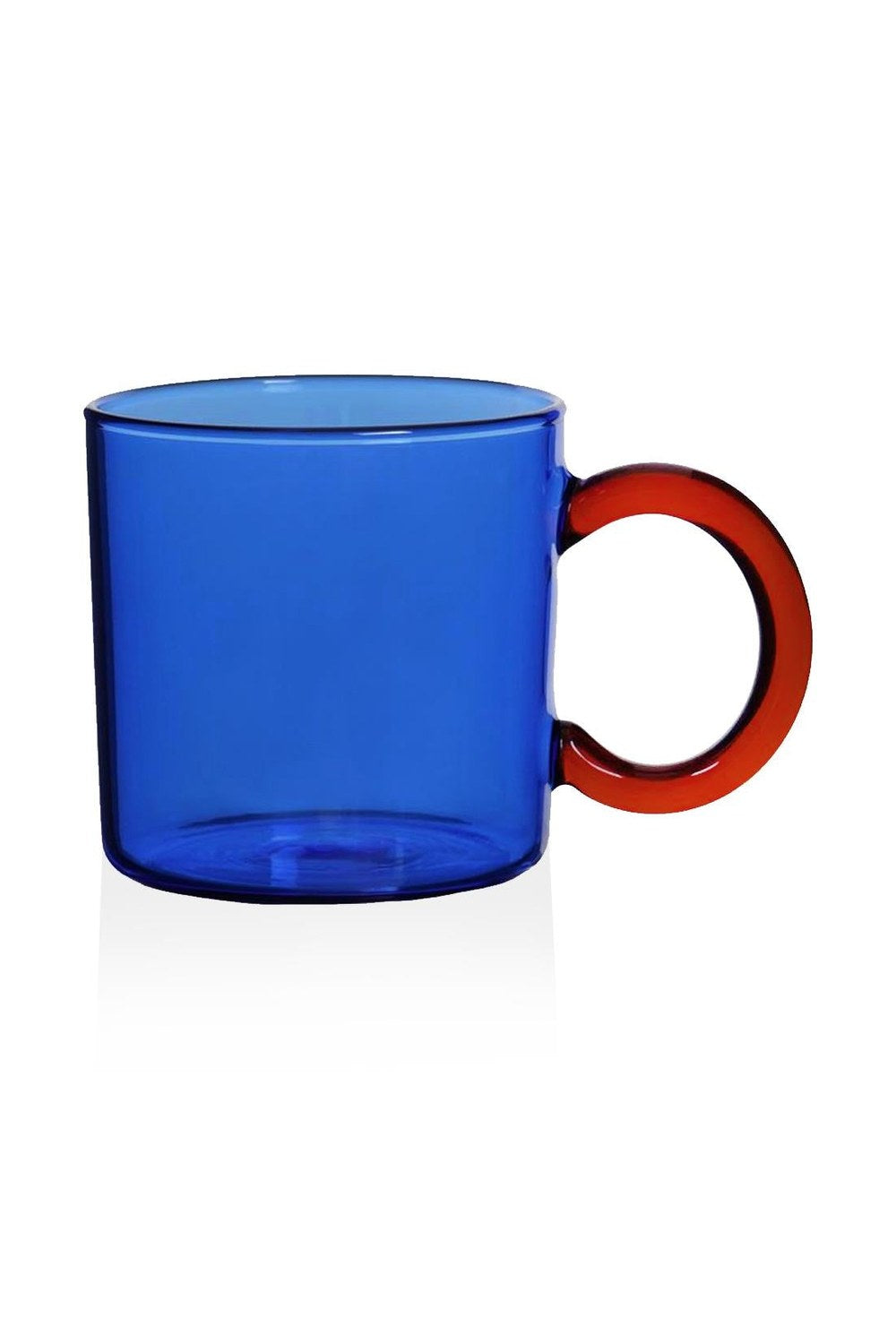 Renkli Cam Kupa, Mavi - 250 Ml - 1
