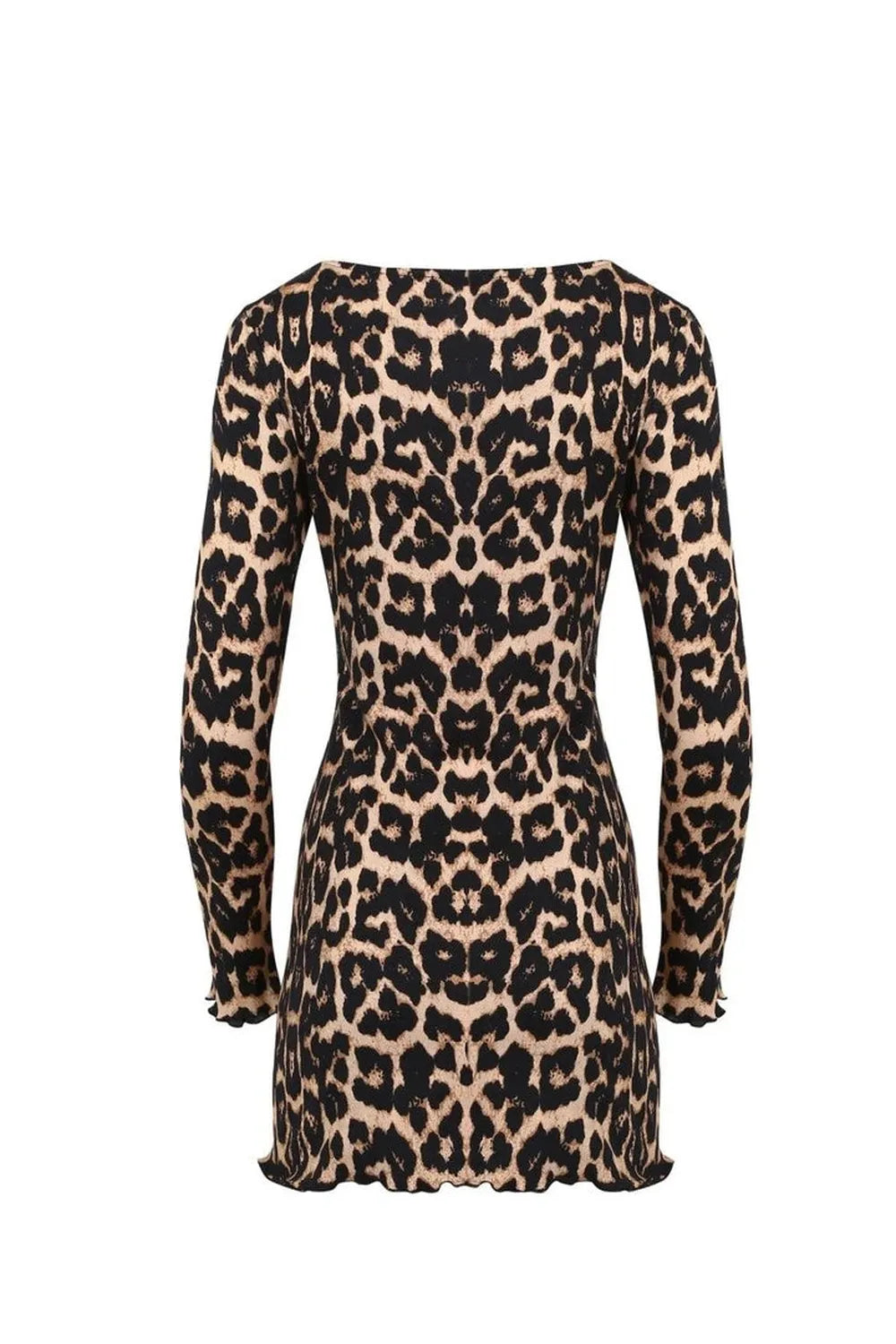 Almeida Leopar Desenli Mini Elbise - 1