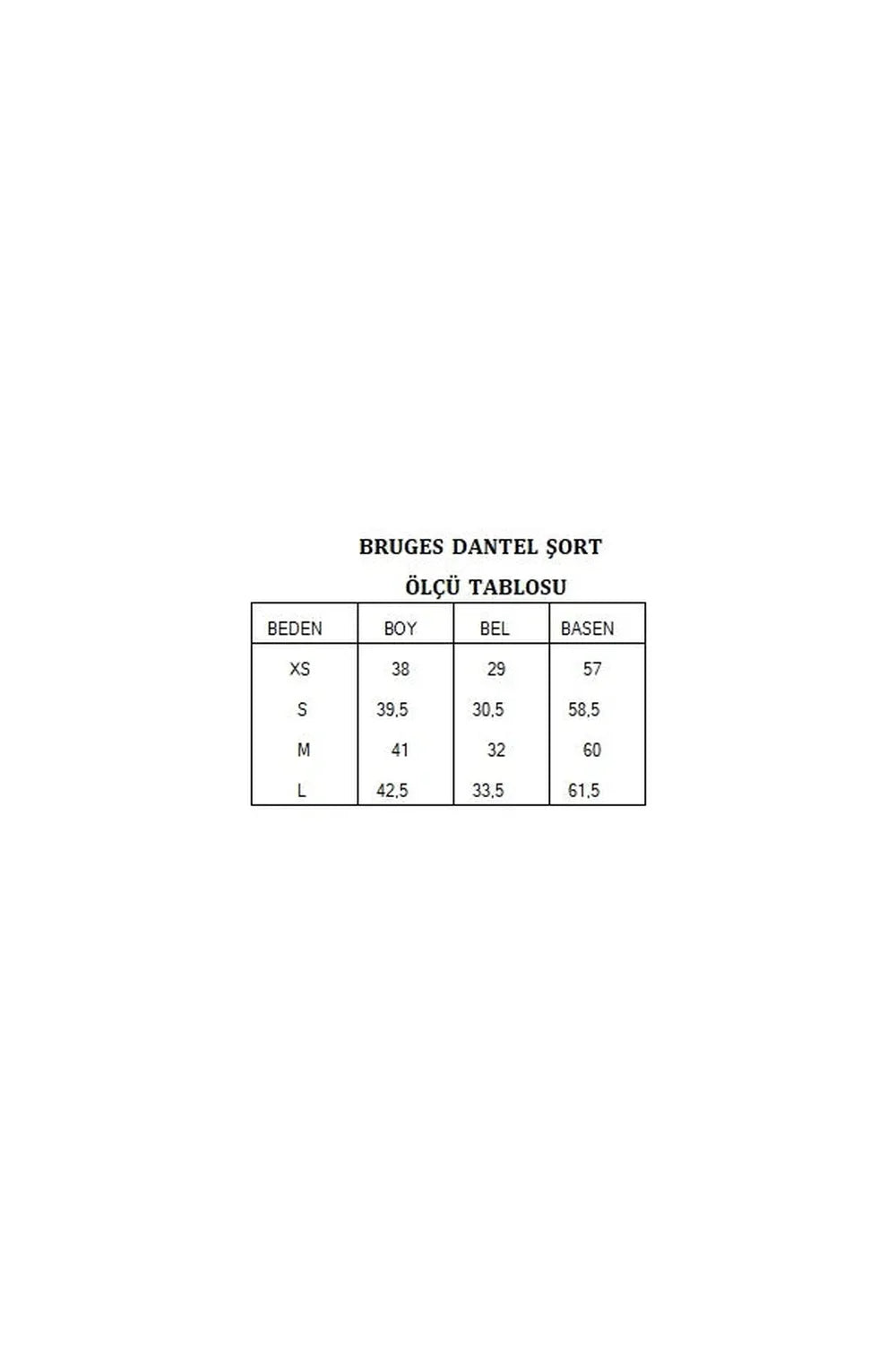 Bruges Dantelli Kısa Şort, Siyah - 2