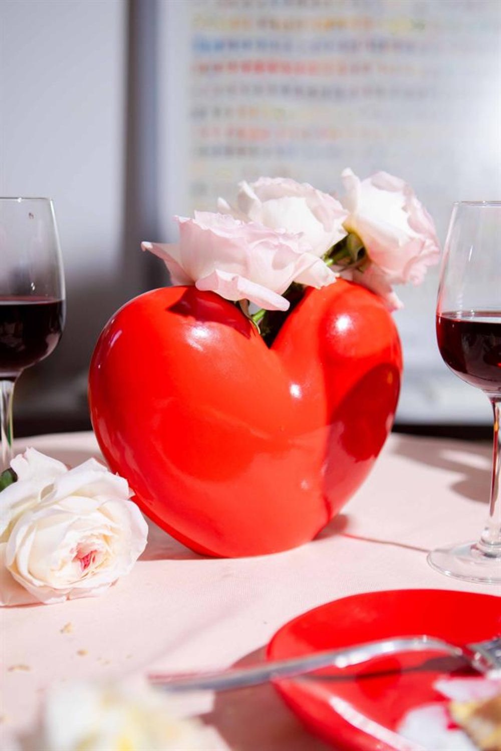 Love Kalp Vazo Kırmızı - 0