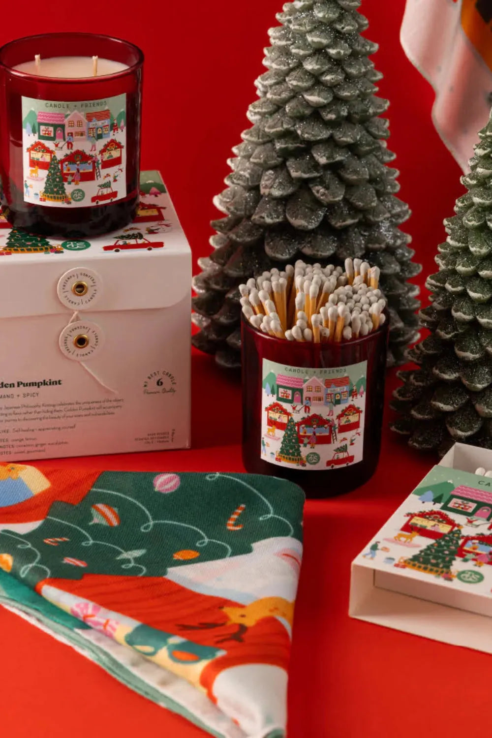 Christmas Collection Yeni Yıl Golden Pumpkin Cam Mum Medium - 0