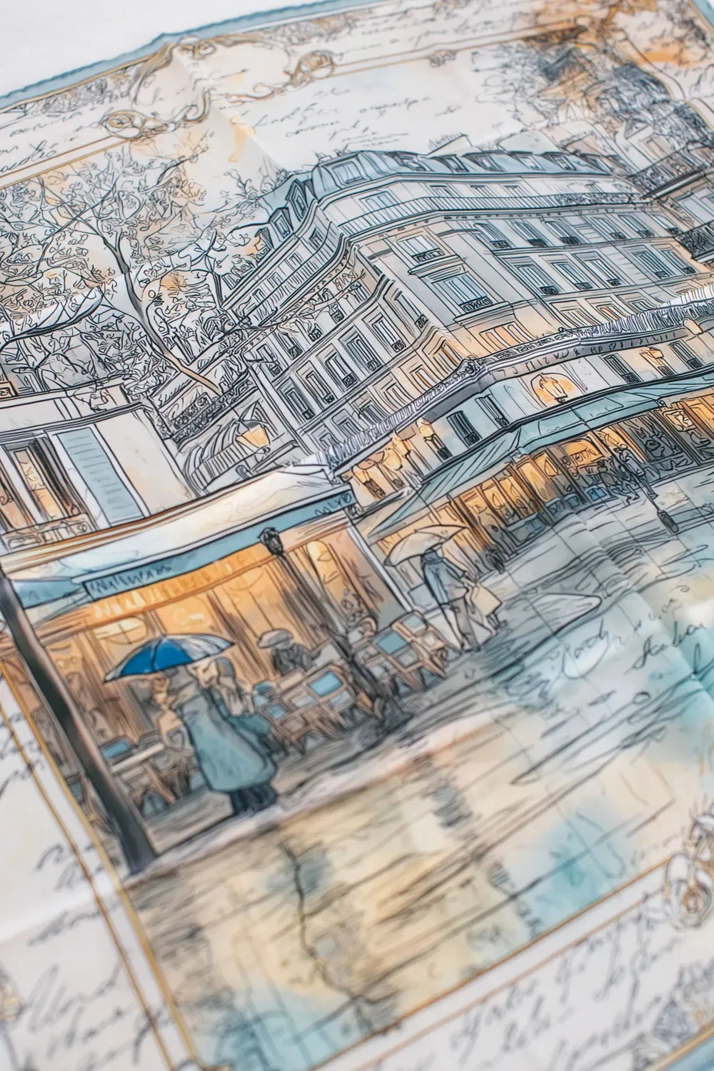 La Rue Romantique De Paris İpek Fular - 2
