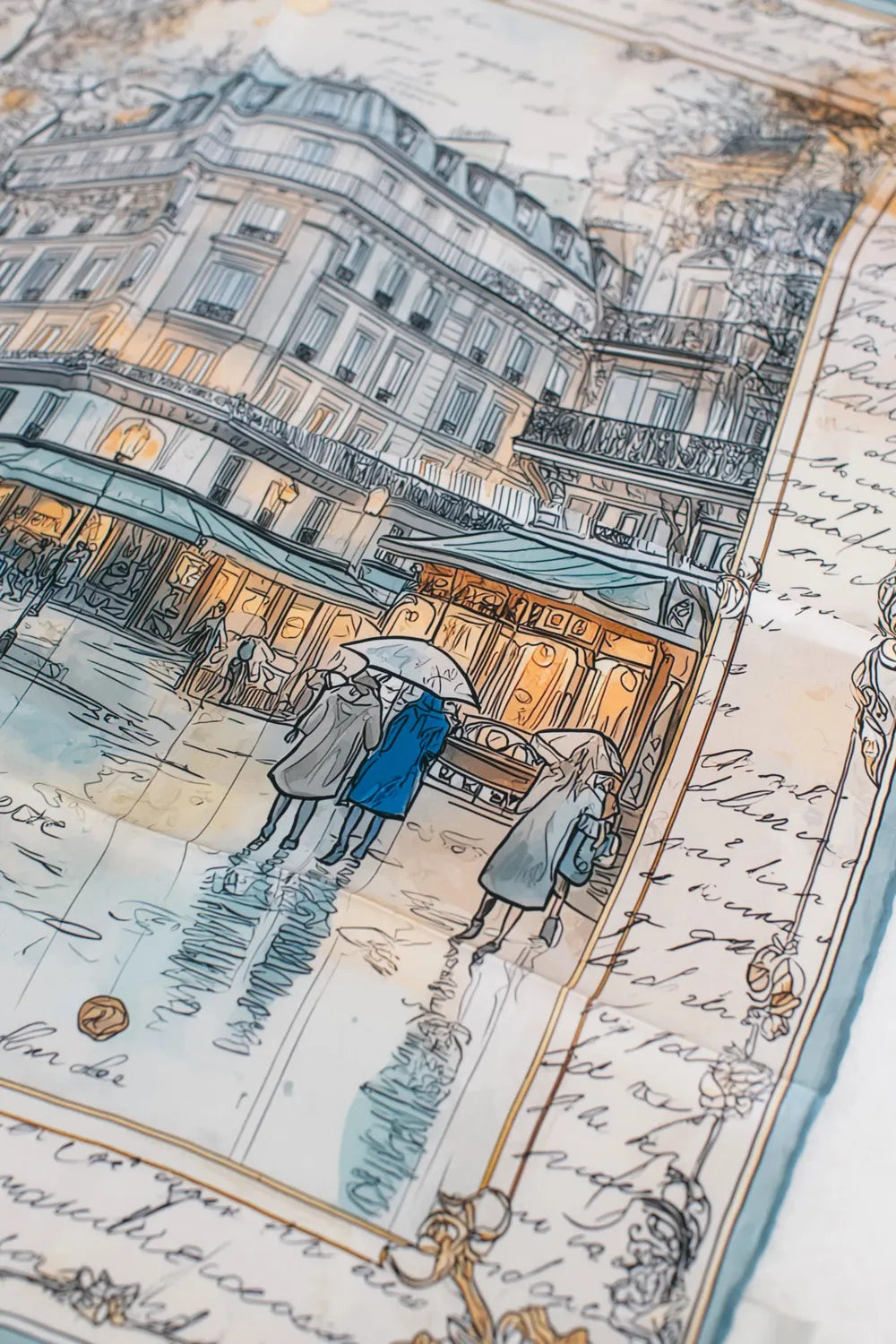 La Rue Romantique De Paris İpek Fular - 4