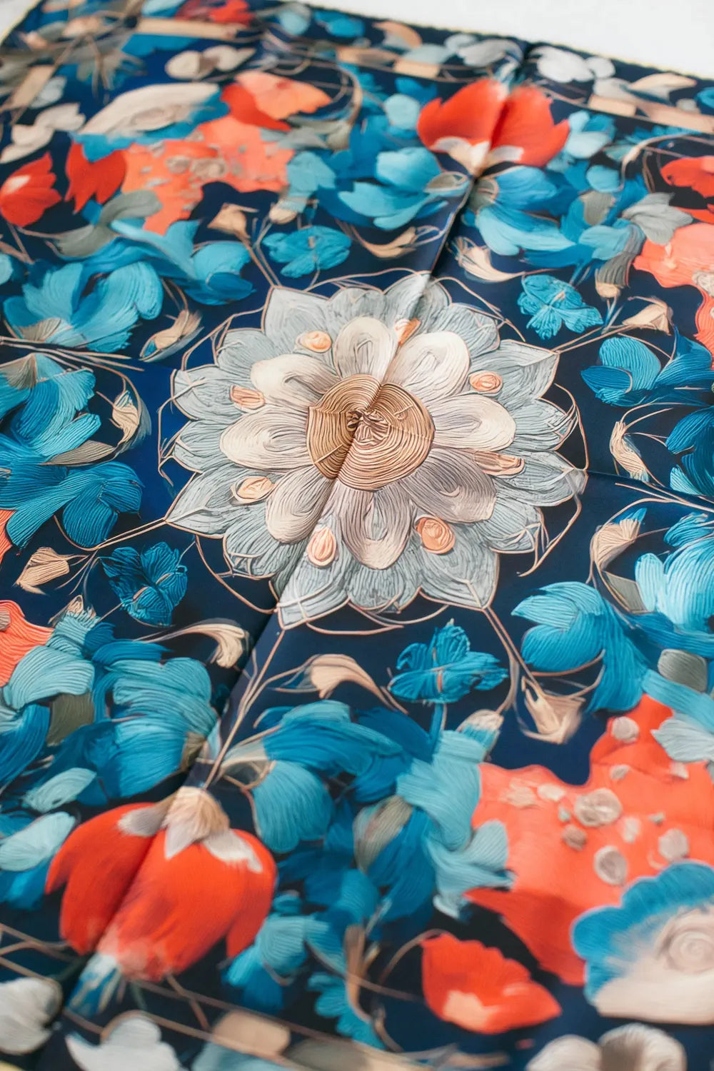 Celestial Bloom İpek Fular - 1