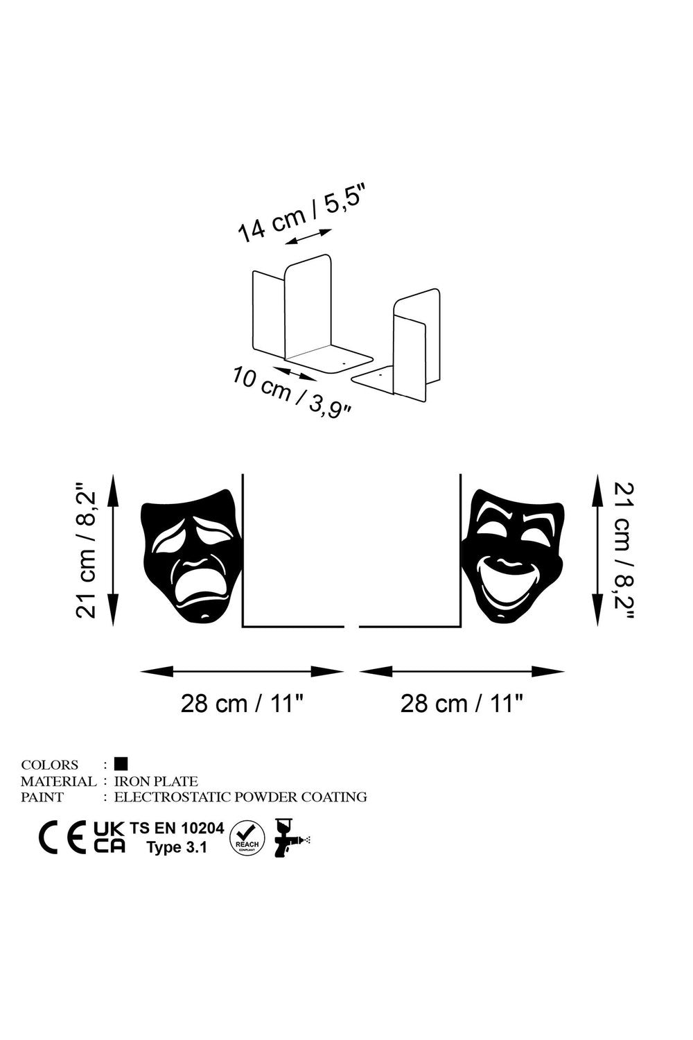 Kt-035 Dekoratif Metal Kitap Tutucu - 4