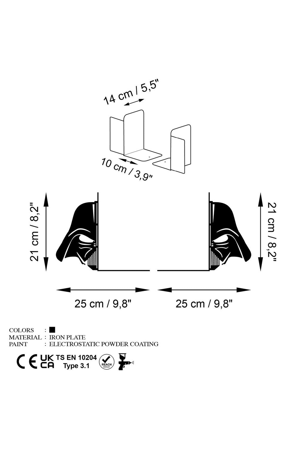 Kt-033 Dekoratif Metal Kitap Tutucu - 4