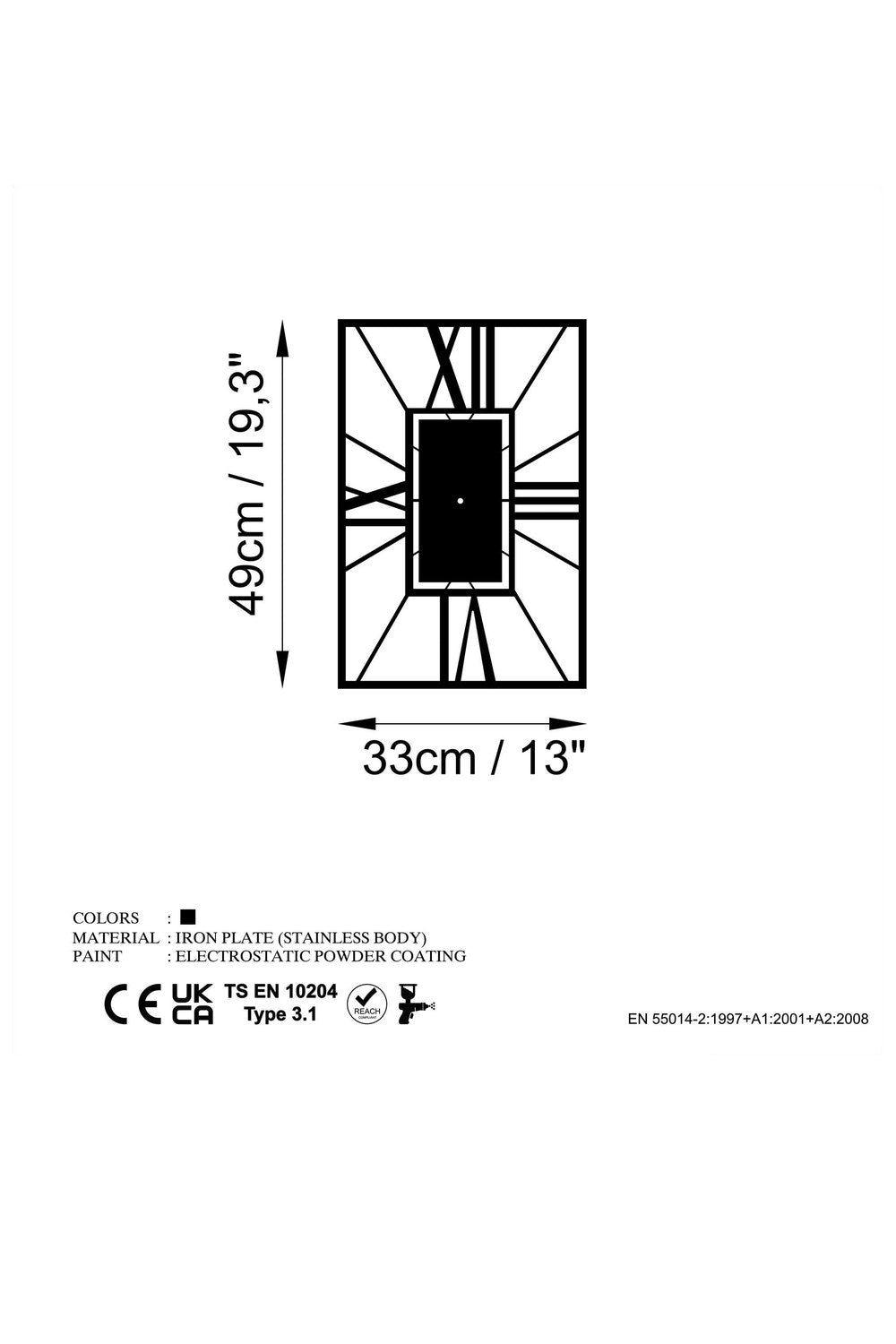 Watch-047 Dekoratif Metal Duvar Saati - 5