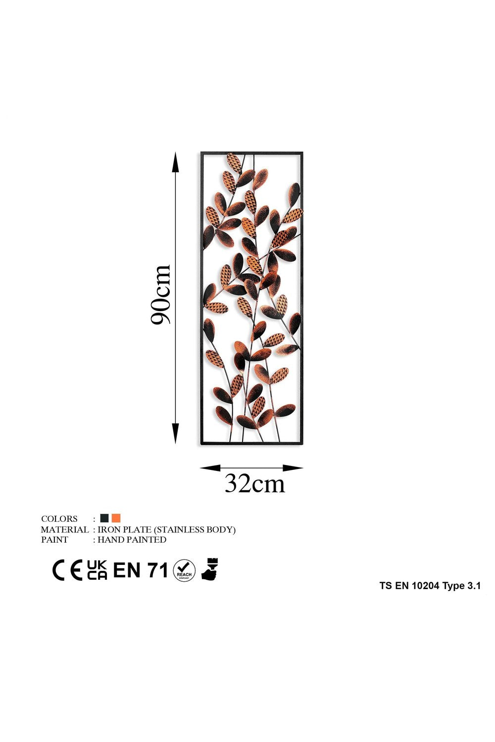 Bys-095-B Dekoratif Metal Duvar Tablosu - 6