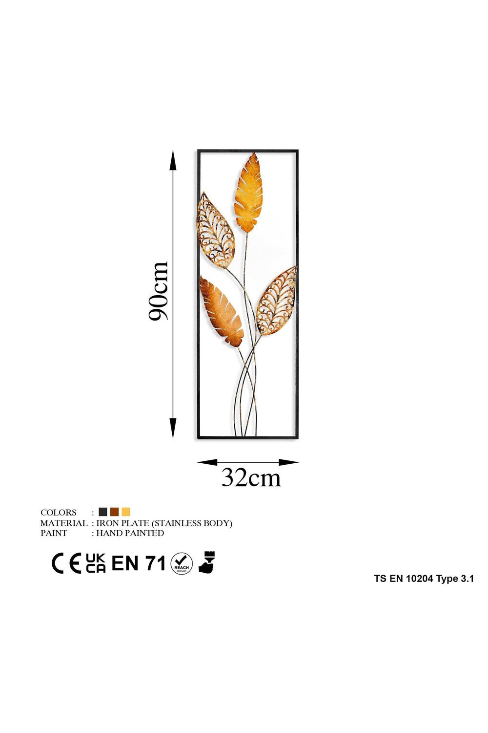 Bys-032-B Dekoratif Metal Duvar Tablosu - 6