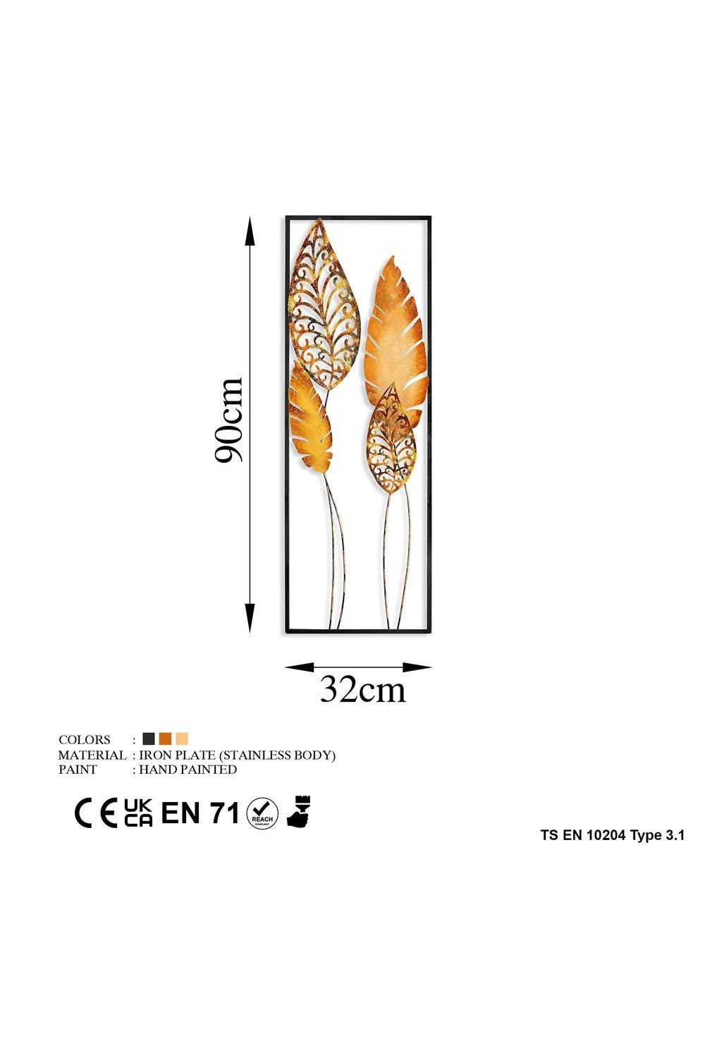 Bys-031-B Dekoratif Metal Duvar Tablosu - 6