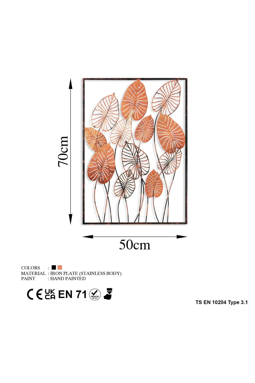 Bys-030-A Dekoratif Metal Duvar Tablosu - 6