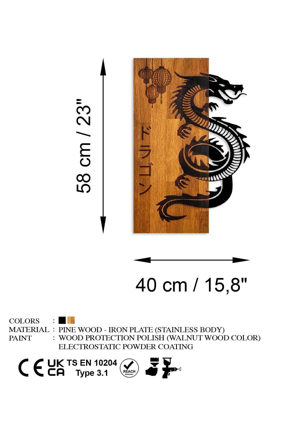 Ma-438 Ahşap Metal Duvar Tablosu - 6
