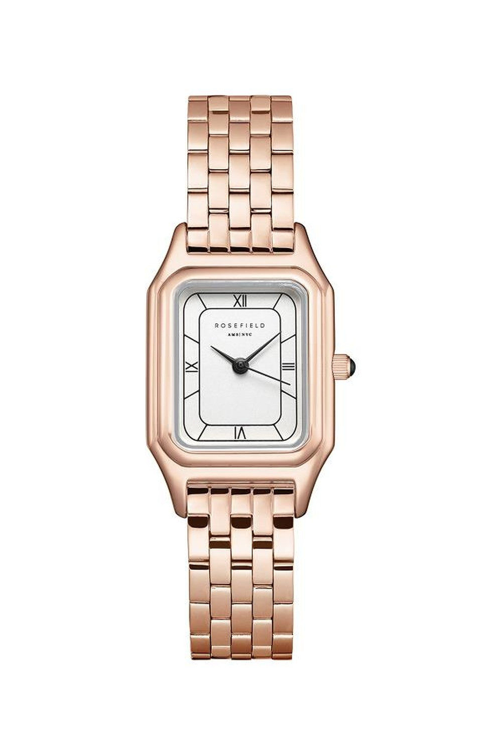 Ivy Dikdörtgen Rose Gold Kasa Beyaz Kadran Kadın Kol Saati - 0