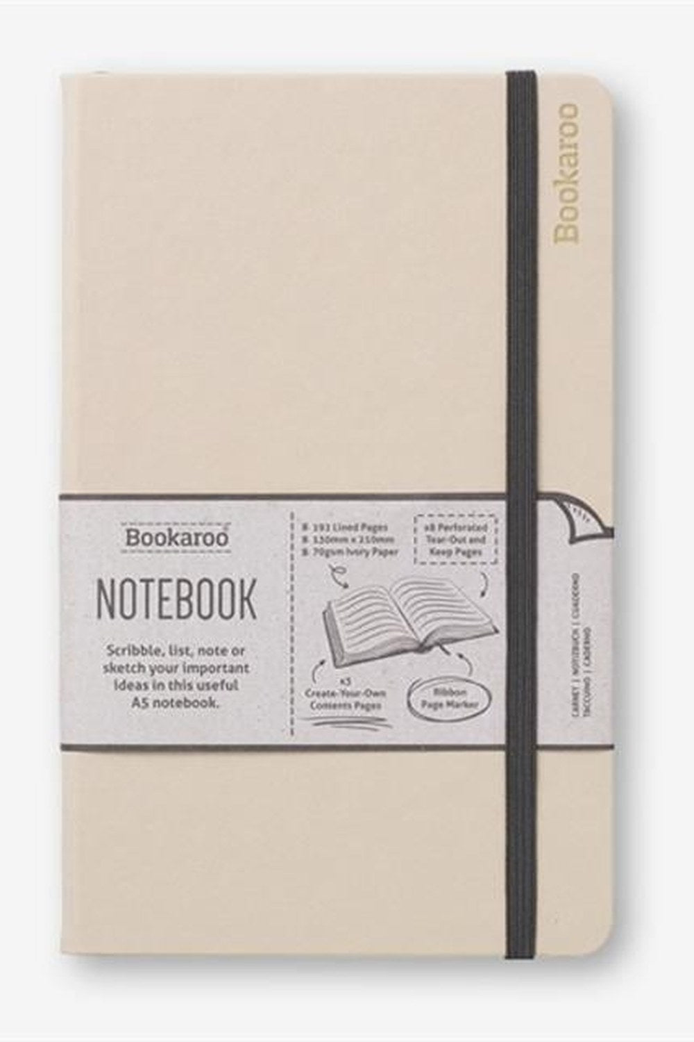A5 Çizgili Defter - Cream - 0