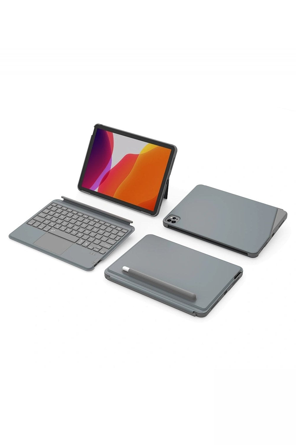 LED Işıklı Klavyeli iPad Kılıfı - 6