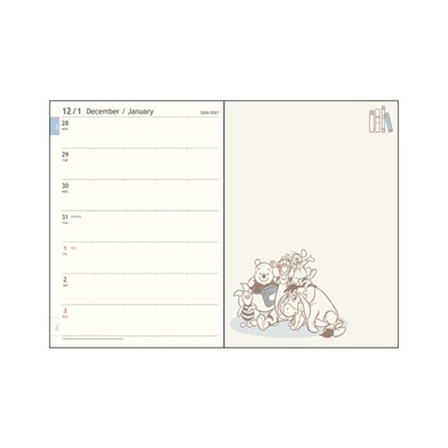 Sunstar Disney Winnie The Pooh 2027 B6 Haftalık Ajanda – Storybook Wood